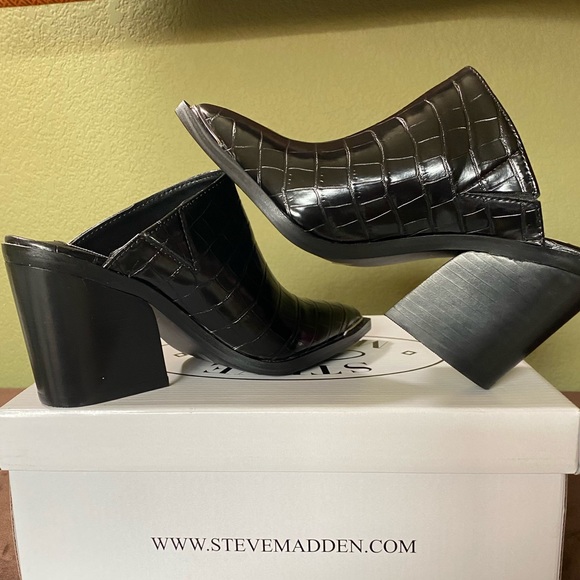 NIB-Steve Madden Crock-Embossed Mule - Picture 1 of 8